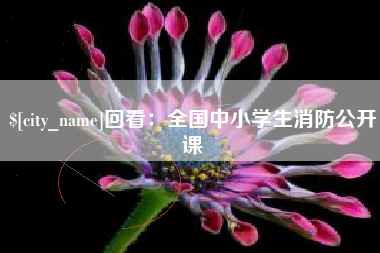宣城回看：全国中小学生消防公开课