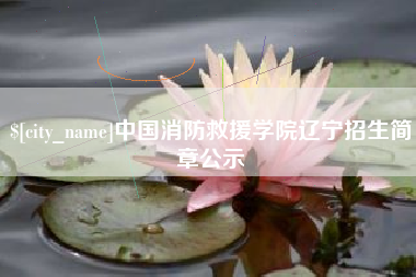 宣城中国消防救援学院辽宁招生简章公示