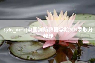 宣城中国消防救援学院2019录取分数线