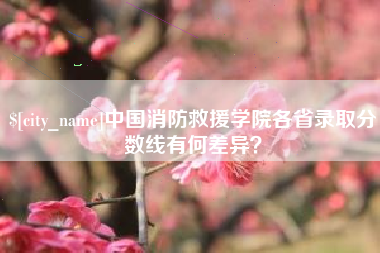 宣城中国消防救援学院各省录取分数线有何差异？