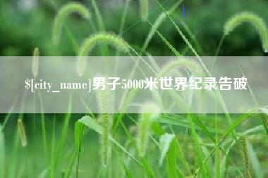 宣城男子5000米世界纪录告破