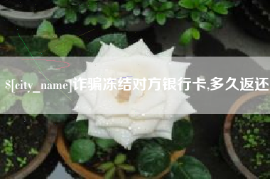 宣城诈骗冻结对方银行卡,多久返还