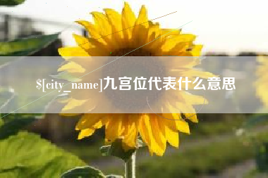 宣城九宫位代表什么意思