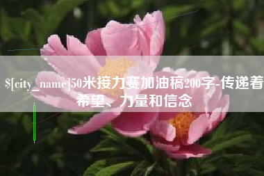宣城50米接力赛加油稿200字-传递着希望、力量和信念