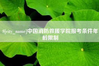 宣城中国消防救援学院报考条件年龄限制