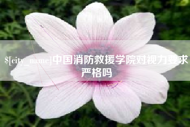 宣城中国消防救援学院对视力要求严格吗