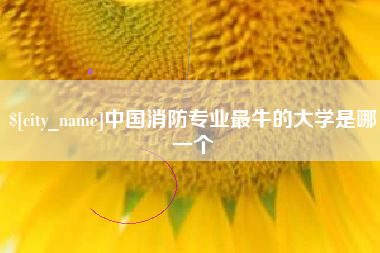 宣城中国消防专业最牛的大学是哪一个