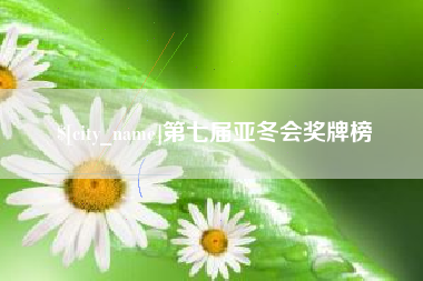 宣城第七届亚冬会奖牌榜