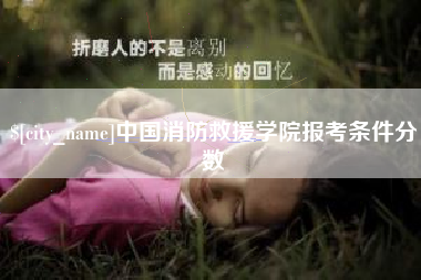 宣城中国消防救援学院报考条件分数