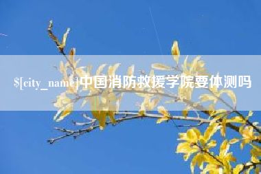 宣城中国消防救援学院要体测吗