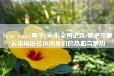 宣城男子5000米全国记录-更是承载着中国田径运动员们的热血与梦想