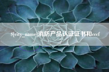 宣城消防产品认证证书和cccf