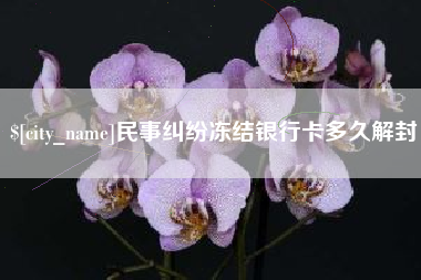 宣城民事纠纷冻结银行卡多久解封