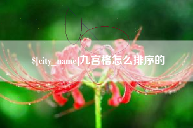 宣城九宫格怎么排序的