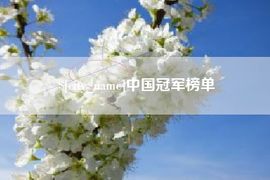宣城中国冠军榜单