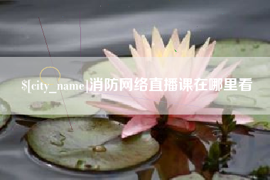 宣城消防网络直播课在哪里看