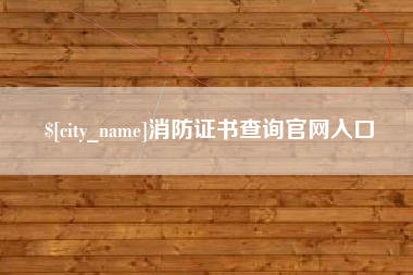 宣城消防证书查询官网入口