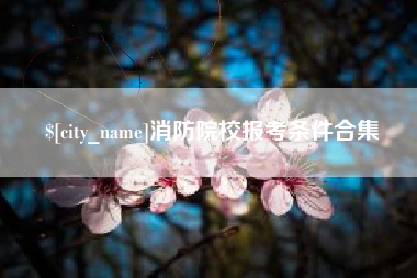 宣城消防院校报考条件合集